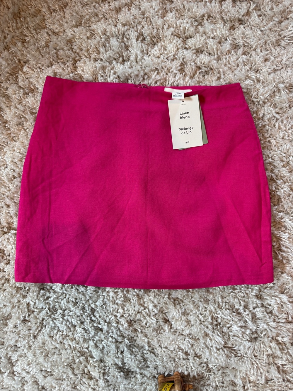 Linen-Blend Mini Skirt